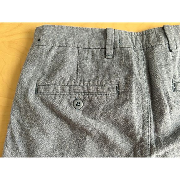 Abercrombie & Fitch Linen Blend Shorts - Light Blue  - Size 29 - Picture 3 of 4